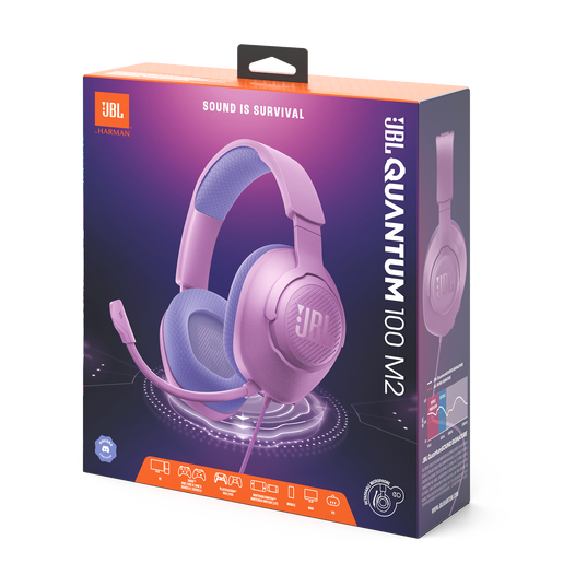 JBL Quantum 100M2 - Purple - Wired over-ear gaming headset with detachable mic and mute option - Detailshot 15